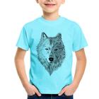 Camiseta Infantil Lobo Mandala - Foca na Moda