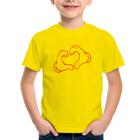 Camiseta Infantil Love Hand - Foca na Moda