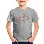 Camiseta Infantil Love Hand - Foca na Moda