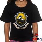 Camiseta Infantil Lufa Lufa 100% Algodão Harry Potter Hogwarts Hufflepuff Geeko 02