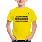 Camiseta Infantil Lute como um boleto - Foca na Moda