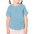 Camiseta Infantil Manga Curta 1 a 3 Anos 100% Algodao Menino Malha Azul Bebe Lisa Básica