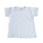 Camiseta Infantil Manga Curta 100% Algodão Malha Penteada Branca Lisa 1 a 3 Anos