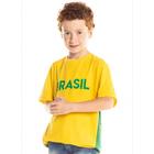 Camiseta Infantil Manga Curta Brasil