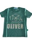 camiseta infantil manga curta Listrada Leão Oliver verde