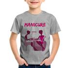 Camiseta Infantil Manicure - Foca na Moda