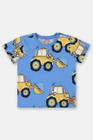 Camiseta infantil maquinas menino (azul) up baby