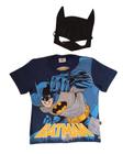 Camiseta Infantil Masculina MC Batman com Máscara Fakini