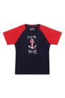 Camiseta Infantil Masculina Nautical Polo Wear Azul Escuro