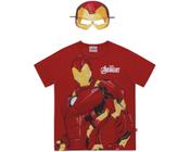 Camiseta infantil mc interativa personagens marvel fakini