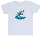 Camiseta Infantil Megalodonte aquarela 4