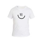 Camiseta Infantil Menina Algodão Estampa Smiley Dia a Dia