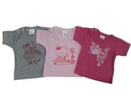 Camiseta Do r Brancoala Infantil E Juvenil Mangas Pink