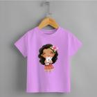 Camiseta Infantil Menina Princesa e Porquinho Blusa 100% Algodão Confortável