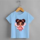 Camiseta Infantil Menina Princesa Fada Blusa 100% Algodão Confortável