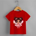 Camiseta Infantil Menina Princesa Fada Blusa 100% Algodão Confortável