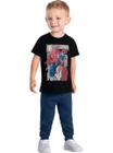 Camiseta Infantil Menino do Homem-aranha que Brilha no Escuro Brandili