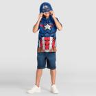 Camiseta infantil menino dos vingadores com capuz Brandili