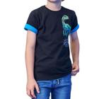 Camiseta Infantil Menino Luc.Boo MC Preta Dino - 76360