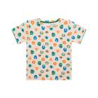 Camiseta Infantil Menino Manga Curta Em Cotton - Off-White