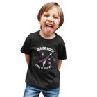 Camiseta Infantil Menino Menina Dia de Rock com Papai