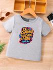 Camiseta Infantil Menino Menina em Algodão T Shirt Estampada Gola Reforçada EU SOU O CAMINHO