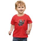 Camiseta Infantil Menino Menina Slow Rock Preguiça Guitarra