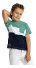 Camiseta Infantil Menino Tricolor Trick Nick Verde Tam 3 A 8