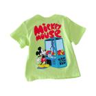 Camiseta Infantil Mickey - Manga Curta, Gola Redonda - Estampa de Desenho Animado