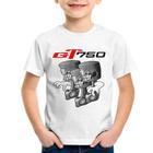 Camiseta Infantil Moto GT 750 Pistões - Foca na Moda