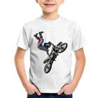 Camiseta Infantil Motocross Freestyle Trick - Foca na Moda