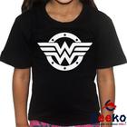 Camiseta Infantil Mulher Maravilha 100% Algodão Geeko Wonder Woman