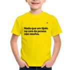 Camiseta Infantil Nada que um tijolo na cara da pessoa não resolva - Foca na Moda