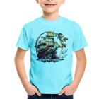 Camiseta Infantil Navio e Flores - Foca na Moda