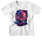 Camiseta Infantil Navio pirata noite purpura