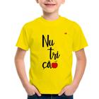 Camiseta Infantil Nutrição - Foca na Moda