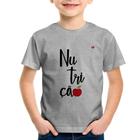 Camiseta Infantil Nutrição - Foca na Moda