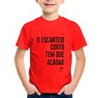 Camiseta Infantil O escanteio curto tem que acabar - Foca na Moda