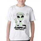 Camiseta Infantil ou adulto Alien say hello to the dumb humans Blusa Criança todos tamanhos