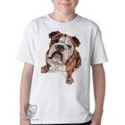 Camiseta Infantil ou adulto Cachorro Bulldog Dog Blusa Criança todos tamanhos