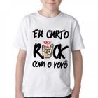 Camiseta Infantil ou adulto Eu curto rock com o vovô Blusa Criança todos tamanhos