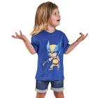 Camiseta Infantil Over Surf Manga Curta Azul