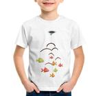 Camiseta Infantil Peixinhos Móbile - Foca na Moda