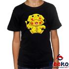Camiseta Infantil Pikachu 100% Algodão Pokemon Anime Geeko