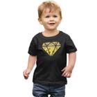 Camiseta Infantil Pizza Diamante Amo Pizza