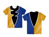 Camiseta Infantil Power Rangers Dino Fury Azul com Dourado