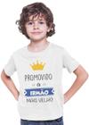 Camiseta Infantil Promovido a Irmão Mais Velho Branca