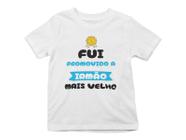 Camiseta Infantil Promovido a Irmão Mais Velho Branca