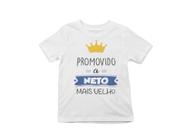 Camiseta Infantil Promovido a Neto Mais Velho Branca