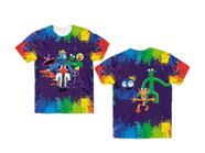 Camiseta Gamer Rainbow Friends Azul Babão Monstro Terror - Culpa